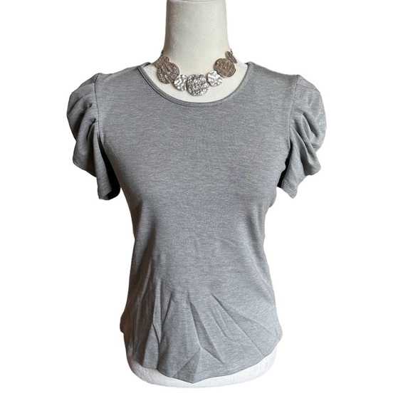 Philosophy Tops - 🇺🇸 BUNDLE ONLY - 5/$15 Philosophy Ruched Cap Sleeve Top, Grey NWT